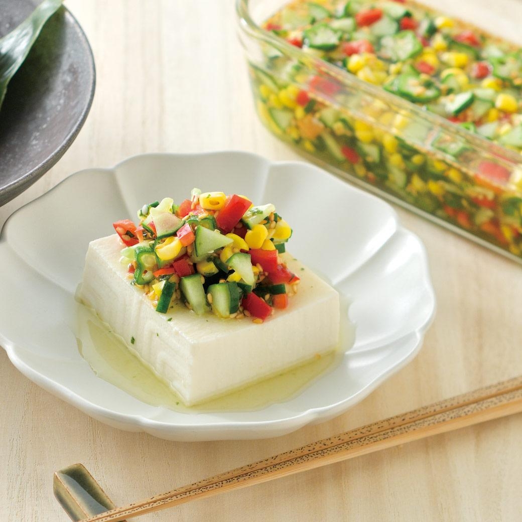 酢漬け野菜のっけ冷ややっこ