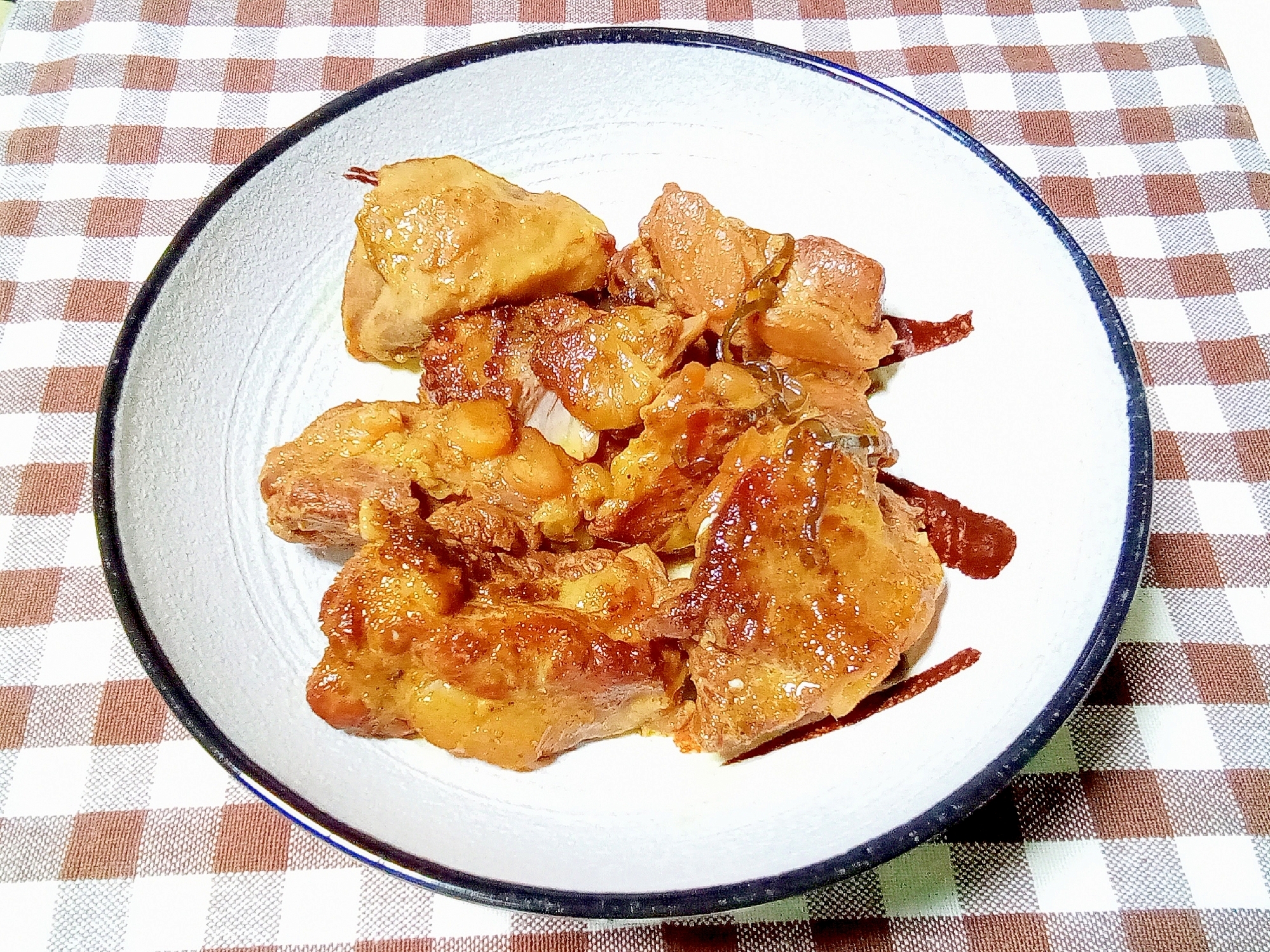 やみつき♥️豚軟骨のカレー塩昆布マーマレード煮