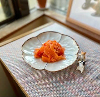 ピーラーで♪〜人参中華風ごまサラダ〜