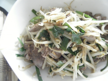 【しっかりスタミナ料理】レバニラもやし炒め