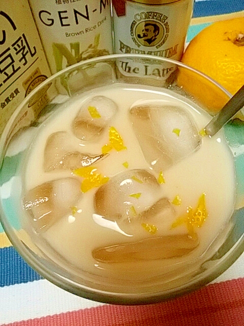 アイス☆柚子香るライスソイカフェラテ♪