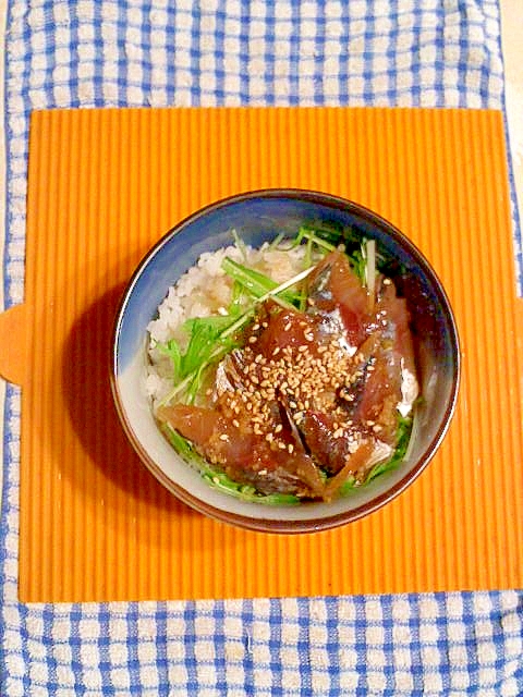 鯵の漬け丼♪