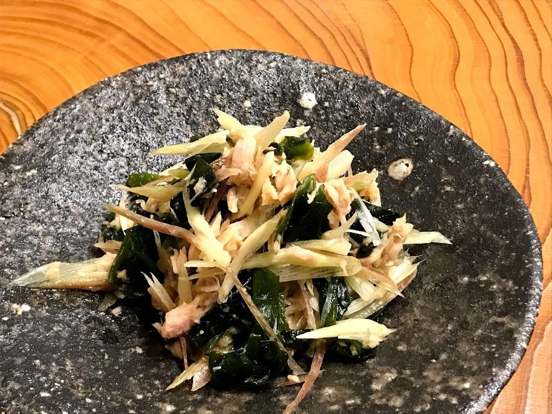 みょうががメインのツナサラダ