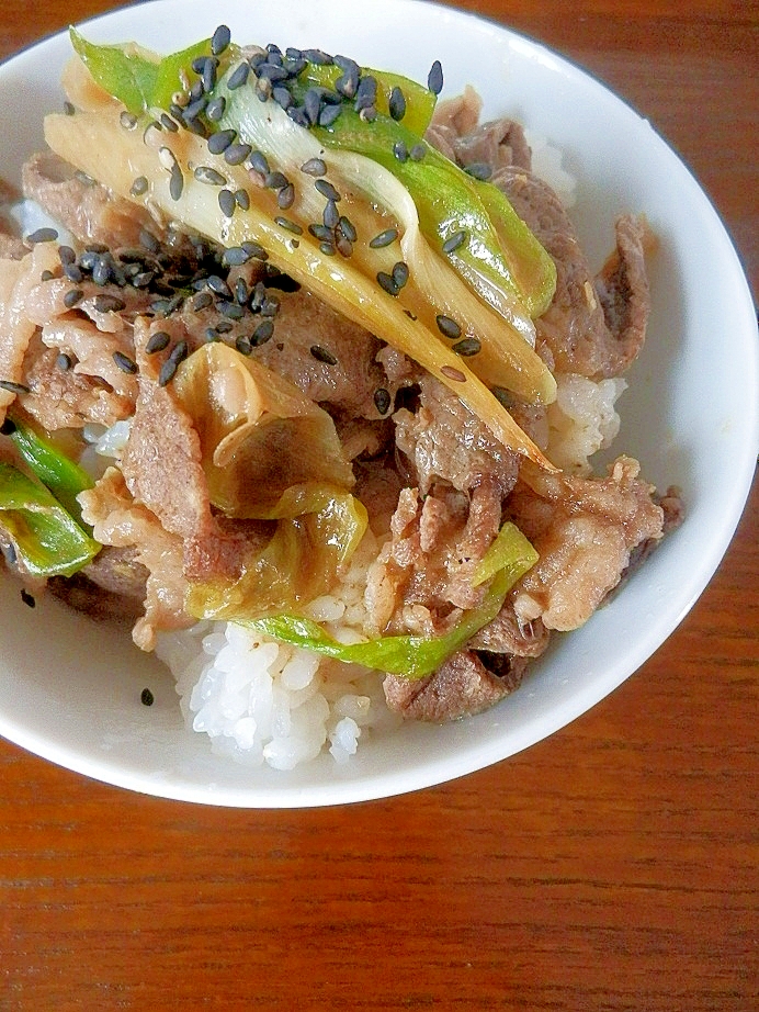 1人分のレシピ☆ ミニ牛丼