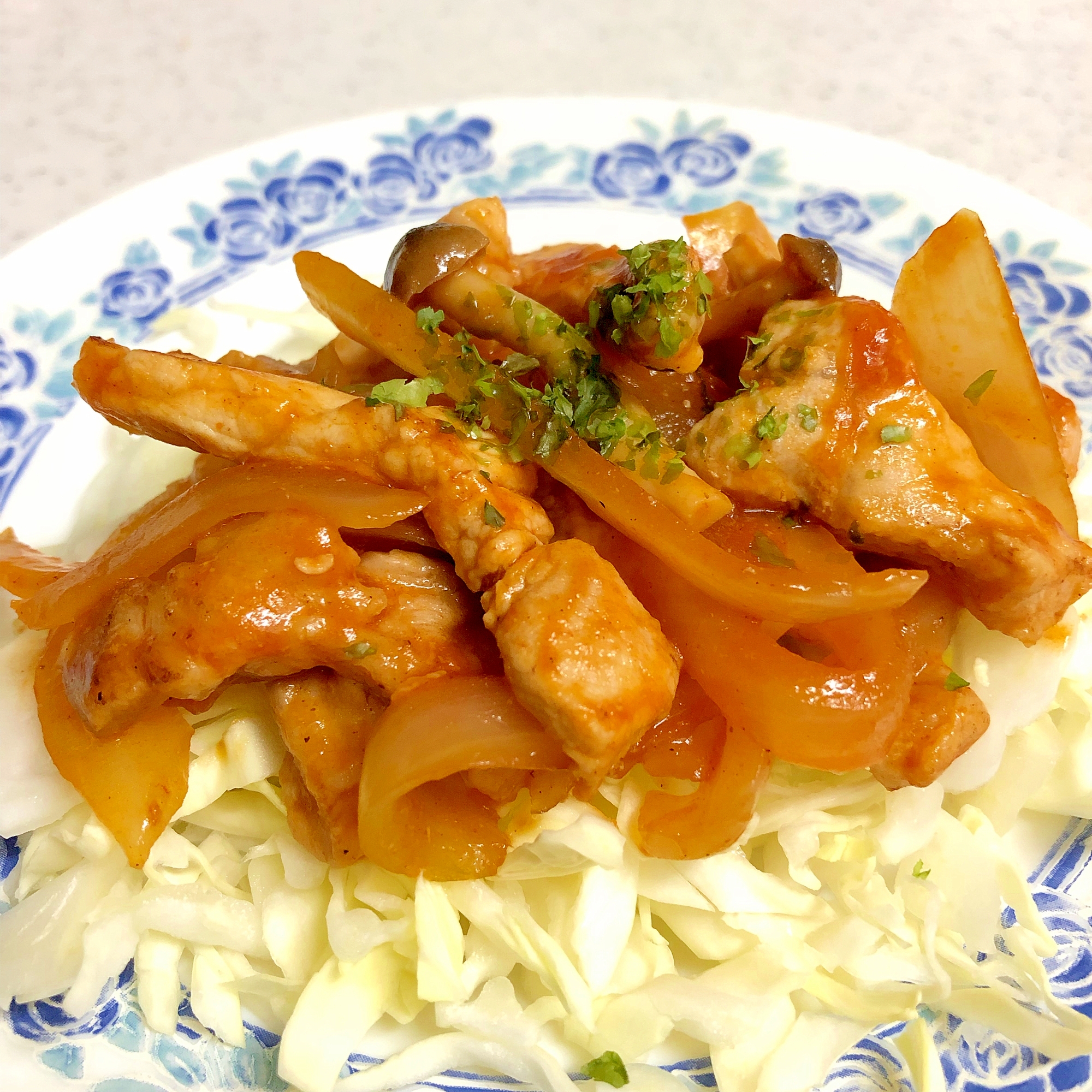 ご飯が進む！ポークケチャップ