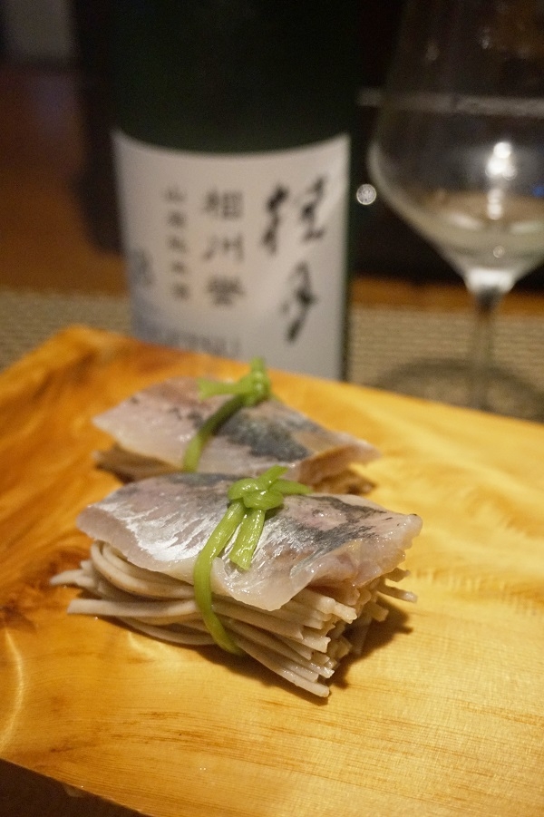 【高知食材】〆鯵のにぎり蕎麦寿司