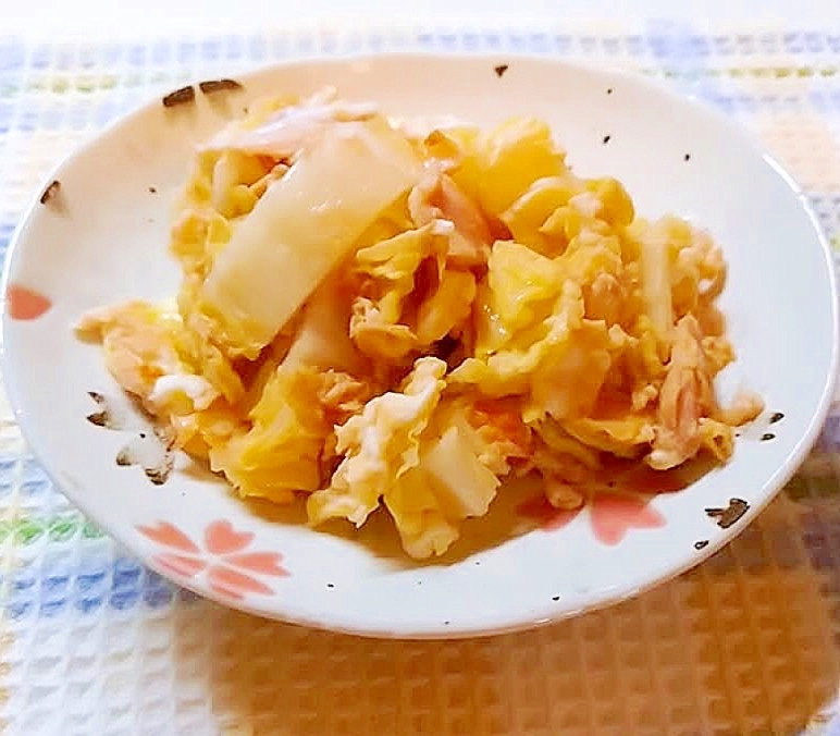 お弁当に☆白菜とツナの卵炒め