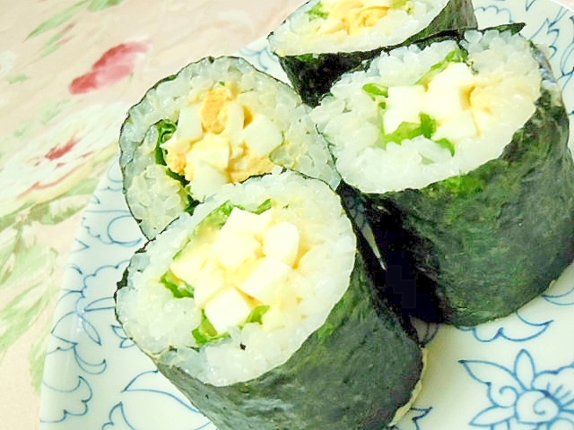 簡単❤卵サラダと大葉の巻き寿司❤