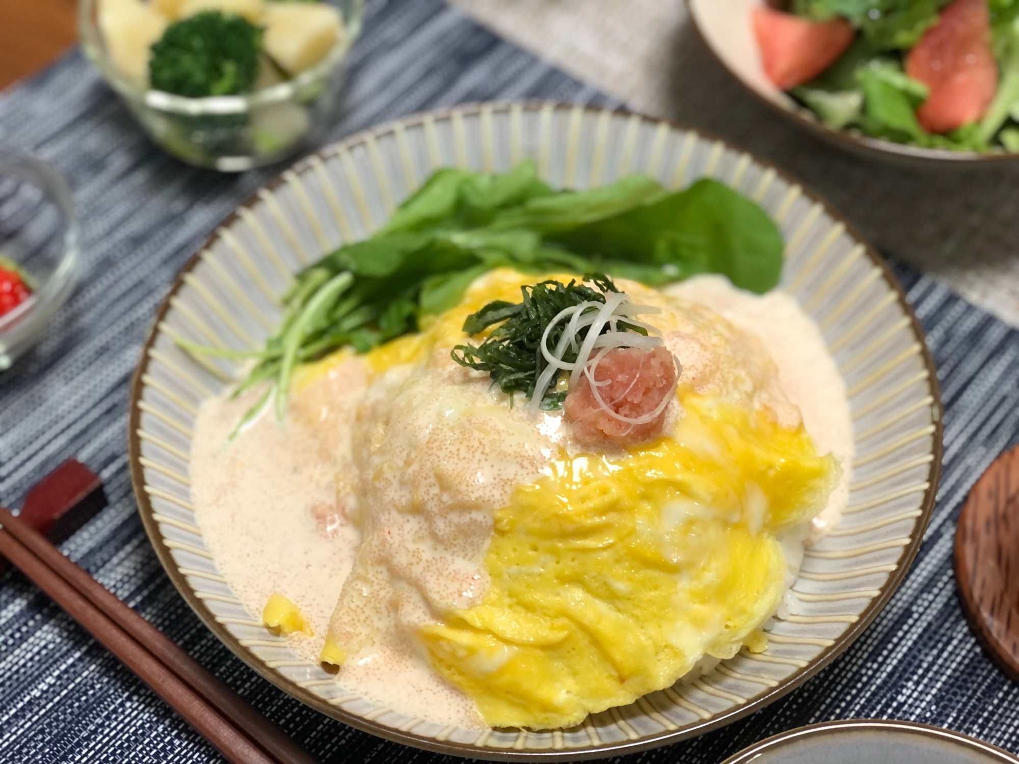 明太子クリームオムライス