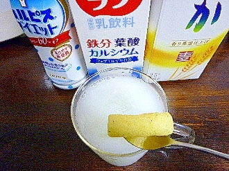 アイス♡コーンスナック入♡カルピスミルク酒