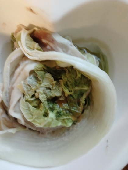 白菜と豚肉のミルフィーユ　レンジ蒸し
