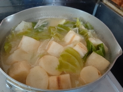 キャベツとえのき焼き麩のスープ