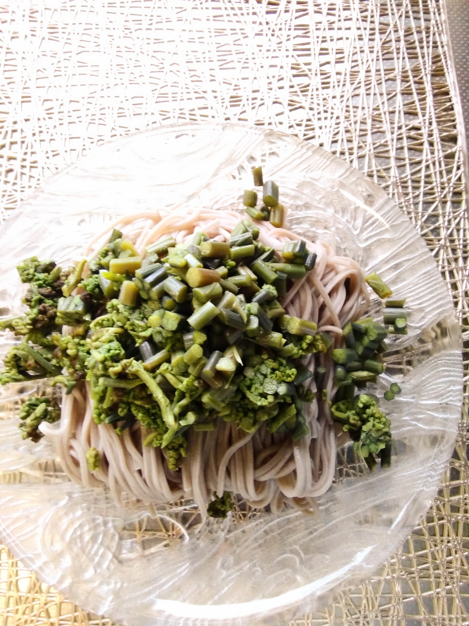 蕨☆わらびのせ冷たい蕎麦