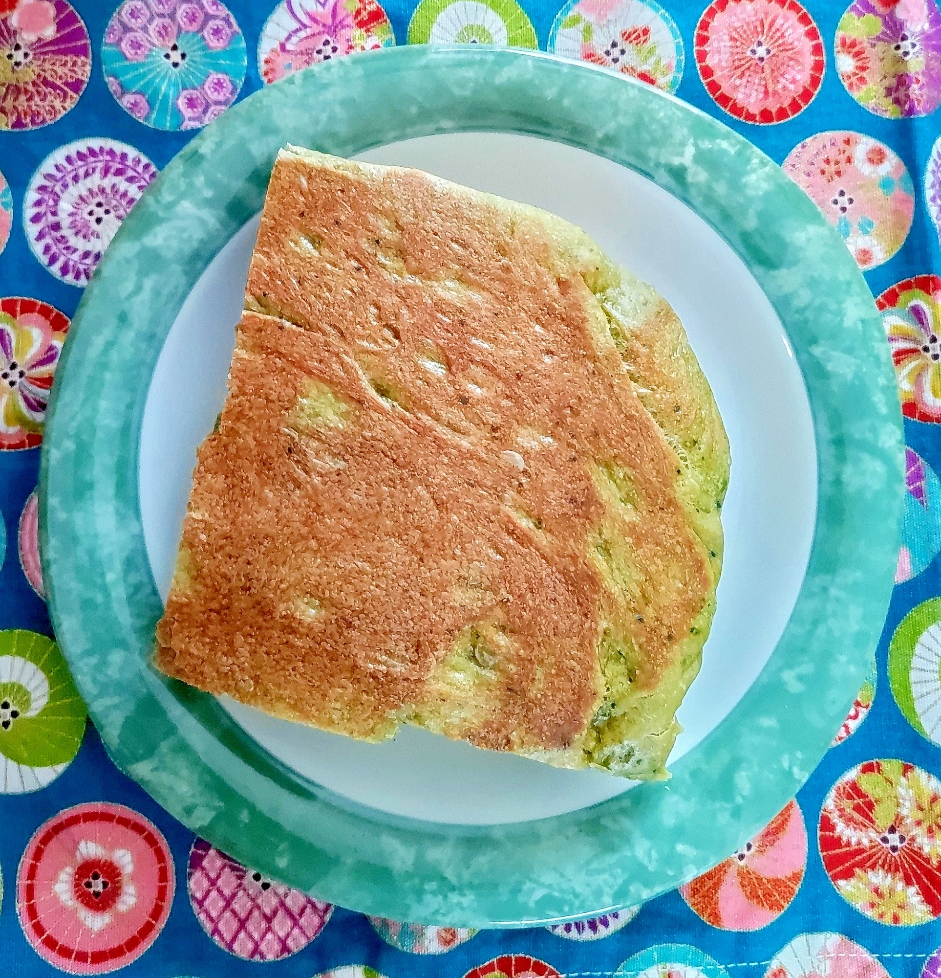 生地作り５分☆フライパンだけで完成☆抹茶ブレッド