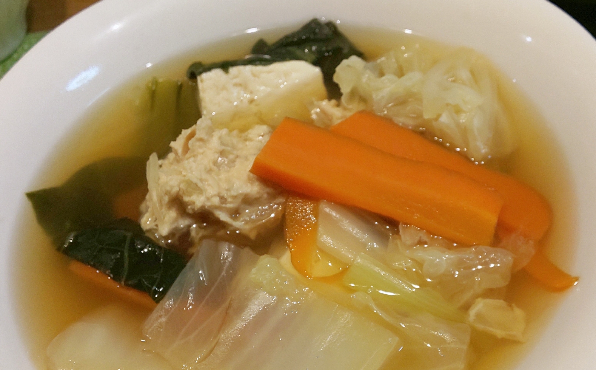 Ｗ生姜でポカポカ鶏団子スープ