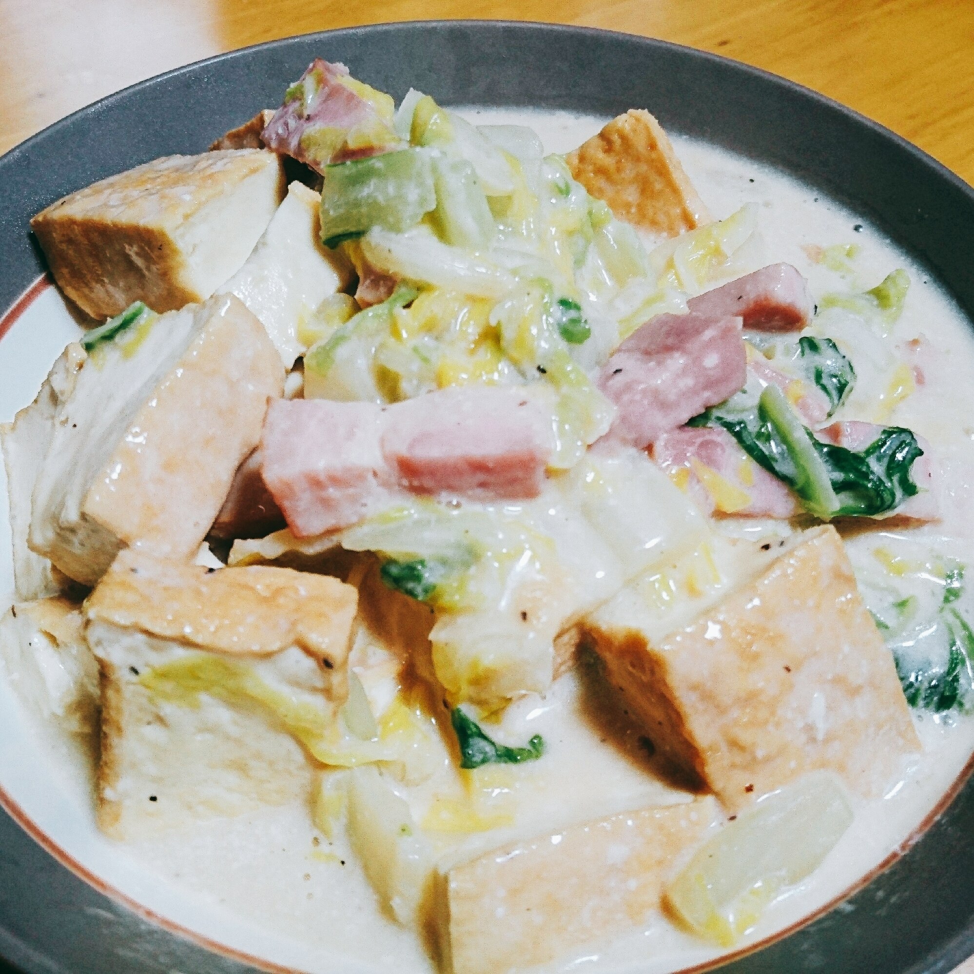 厚揚げ 白菜 ベーコンのクリーム煮 レシピ 作り方 By やっすん 楽天レシピ