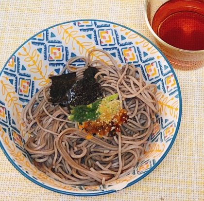 冷たいそば 菜の花&かつお節