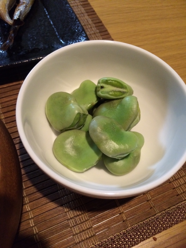 春の味覚♡そら豆の塩茹