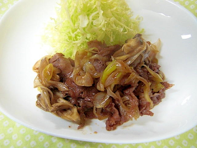 牛肉と白ネギの甘醤油炒め