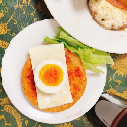 チーズトーストアレンジ みょうが&ゆで卵