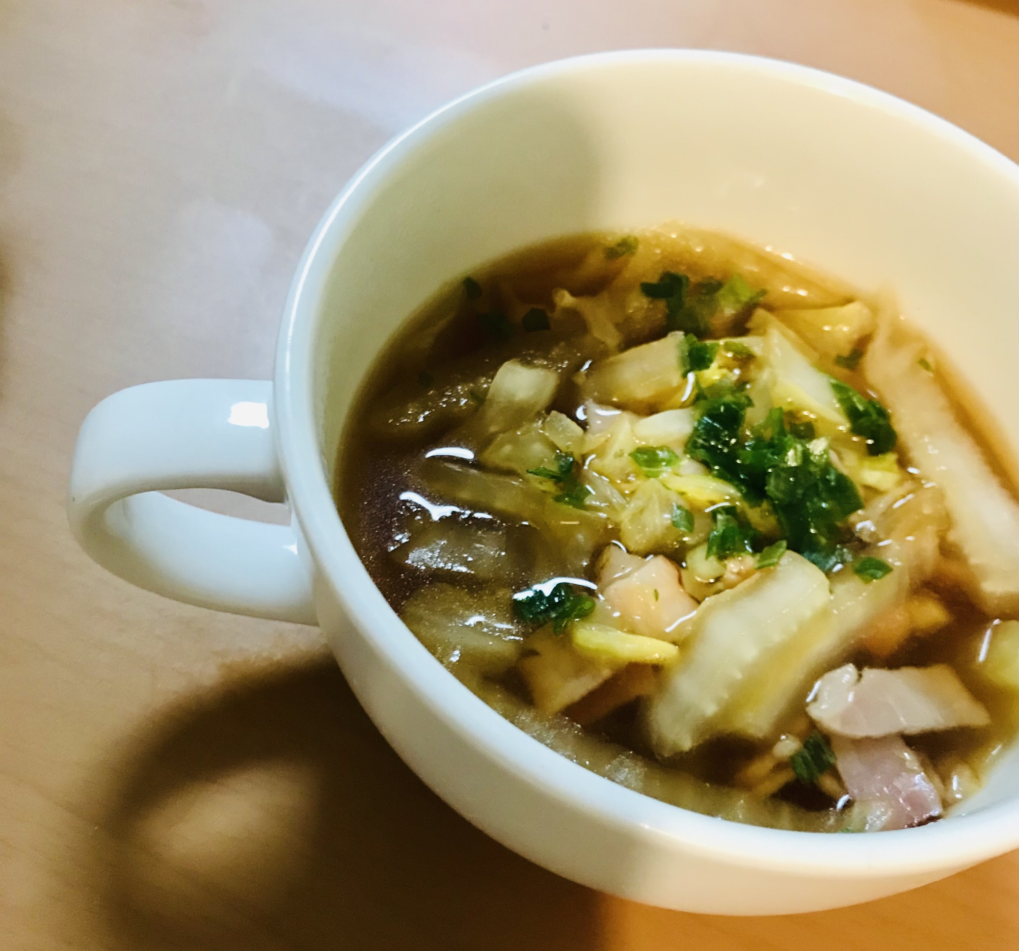簡単ヘルシー 夜食にぴったりの白菜スープ レシピ 作り方 By ぽちぽち27 ズボラ飯 楽天レシピ