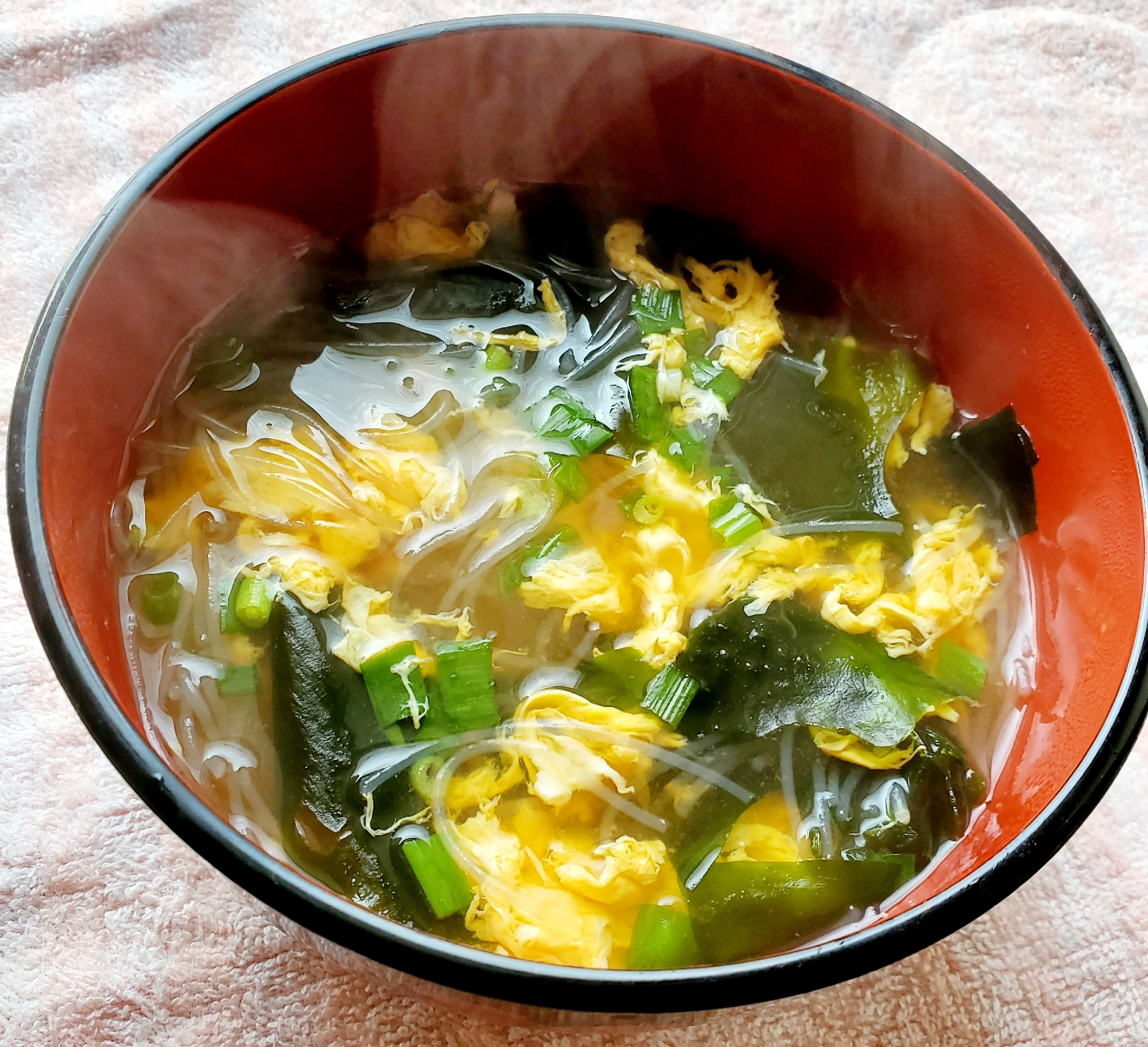 ラーメンスープ使って☆スープ春雨