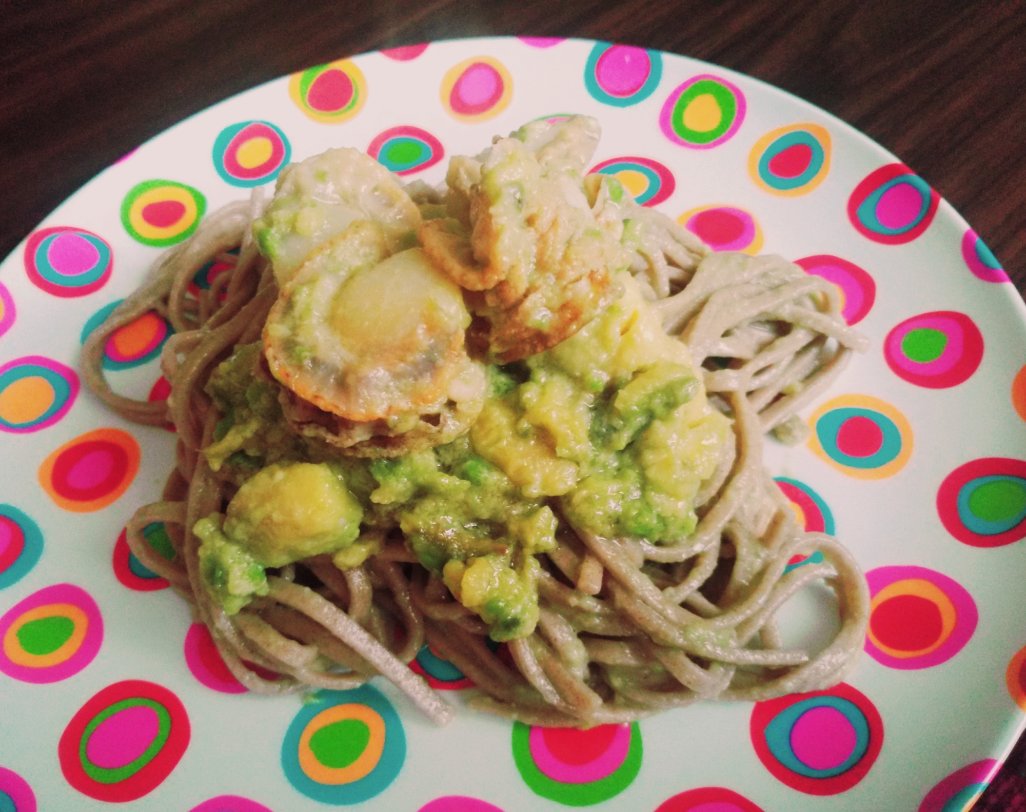 ダイエットメニュー ホタテとアボカドのそばパスタ レシピ 作り方 By Ajj1117 楽天レシピ