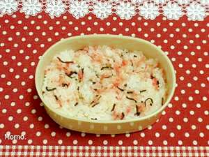 桜海老と塩昆布の混ぜご飯