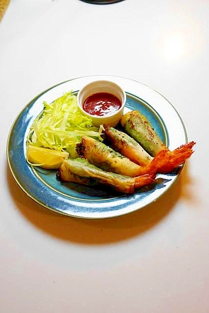 至福の晩酌の肴！えび春巻き