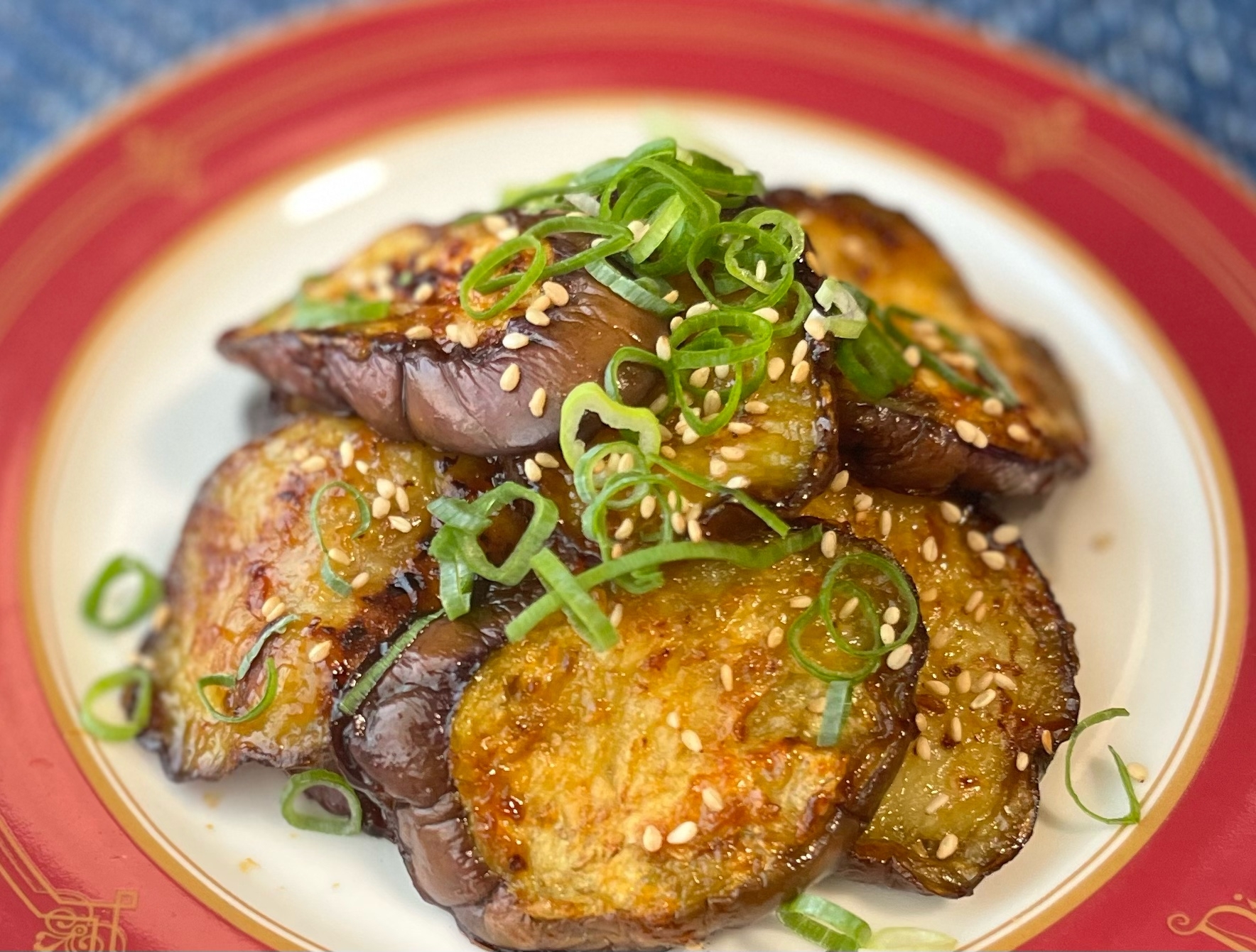 とろじゅわ！生姜香る甘酢焼きナス。