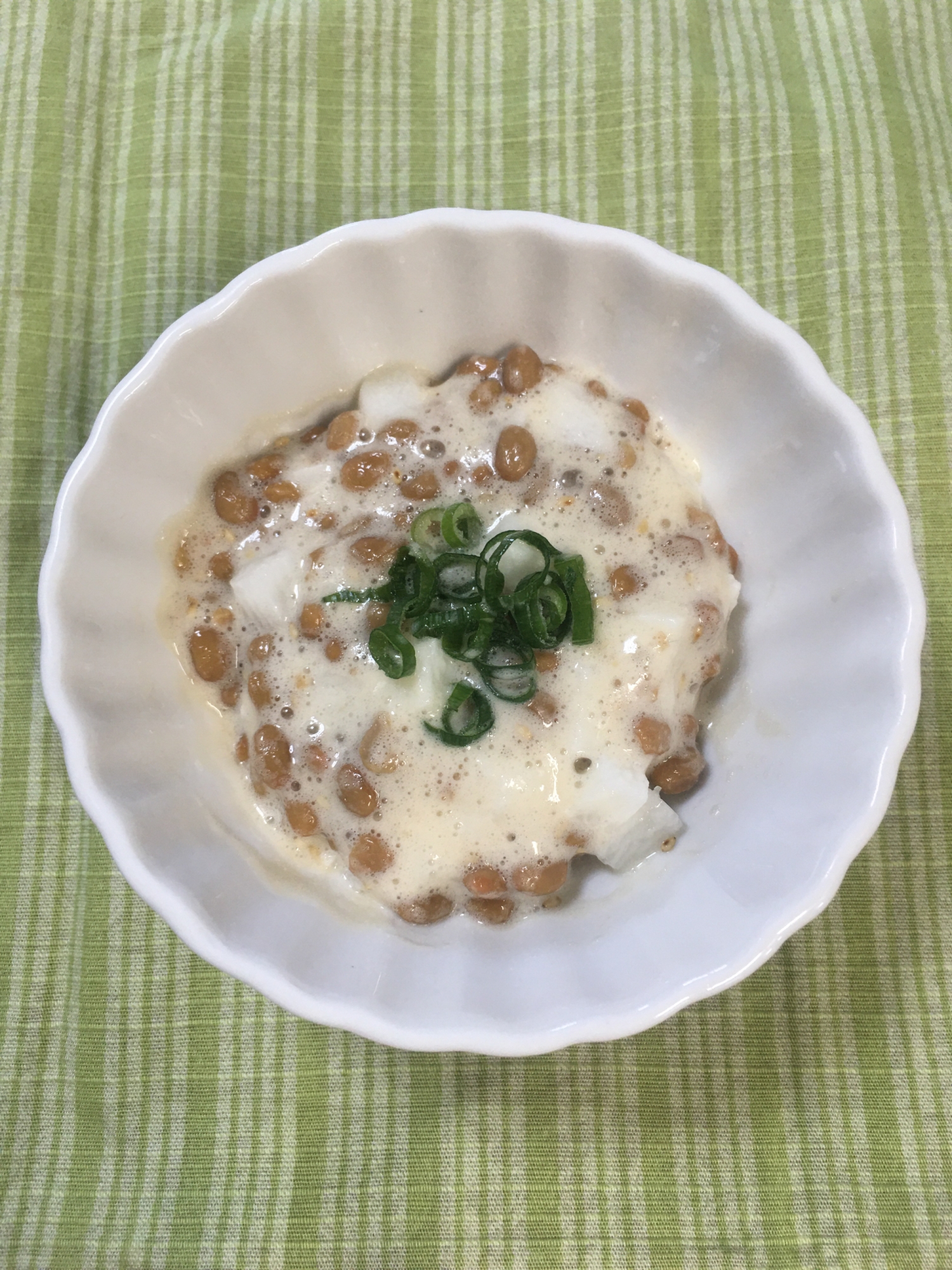 健康効果が話題の⭐酢納豆で長芋の和え物