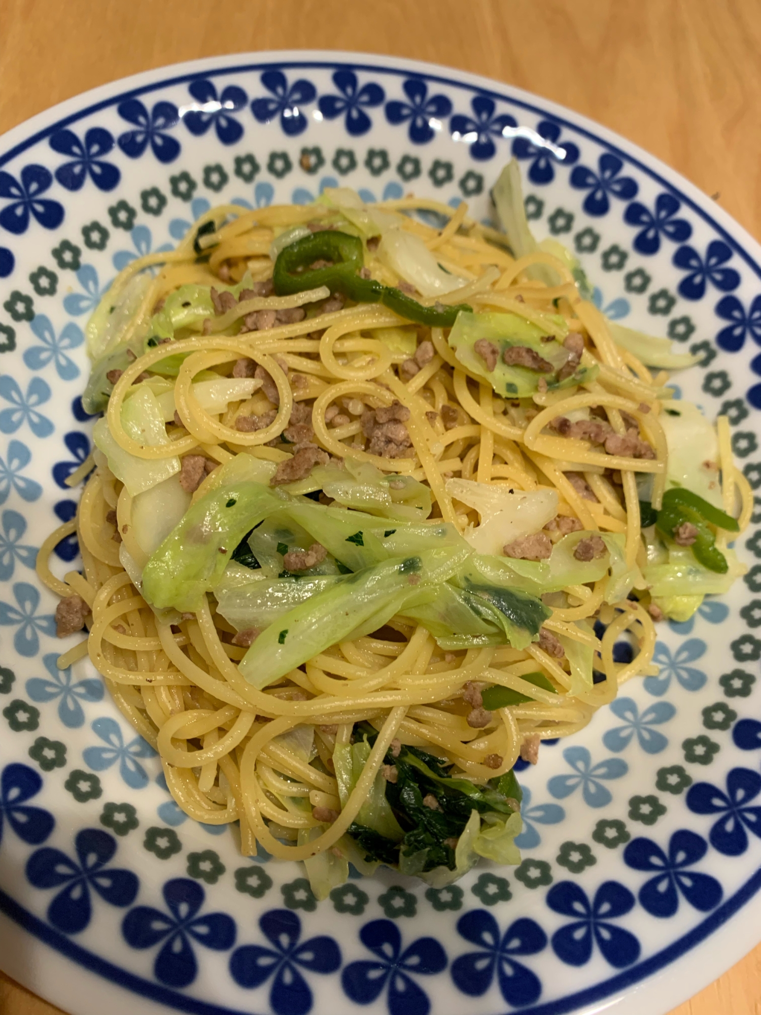 キャベツの和風パスタ