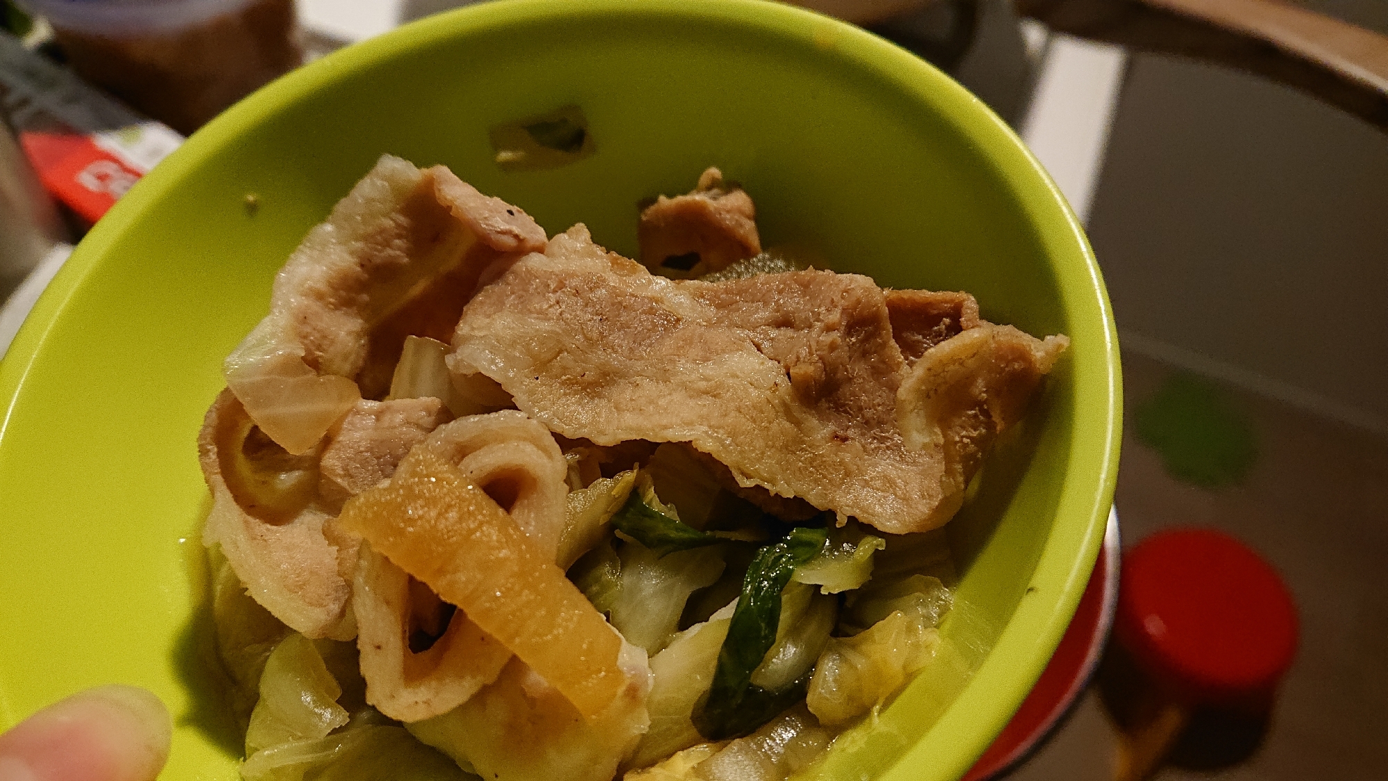 豚肉白菜キムチ炒め