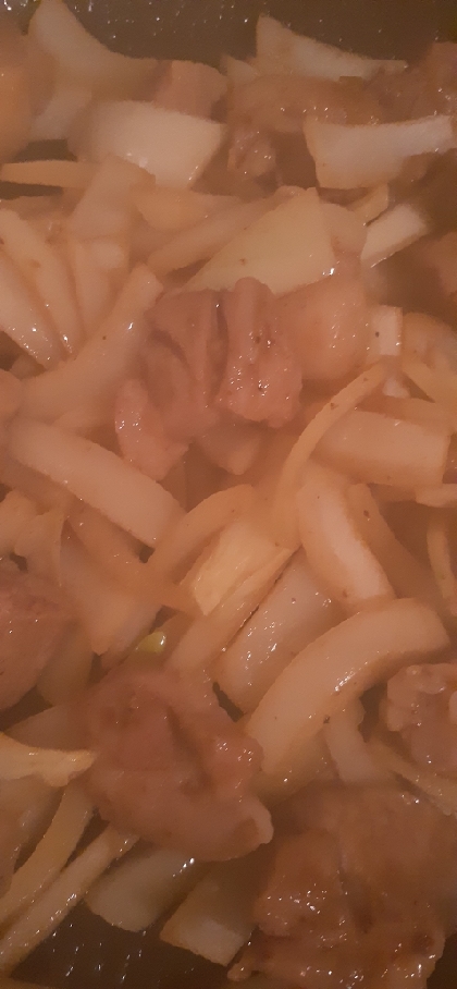 鶏肉と玉ねぎの甘辛炒め