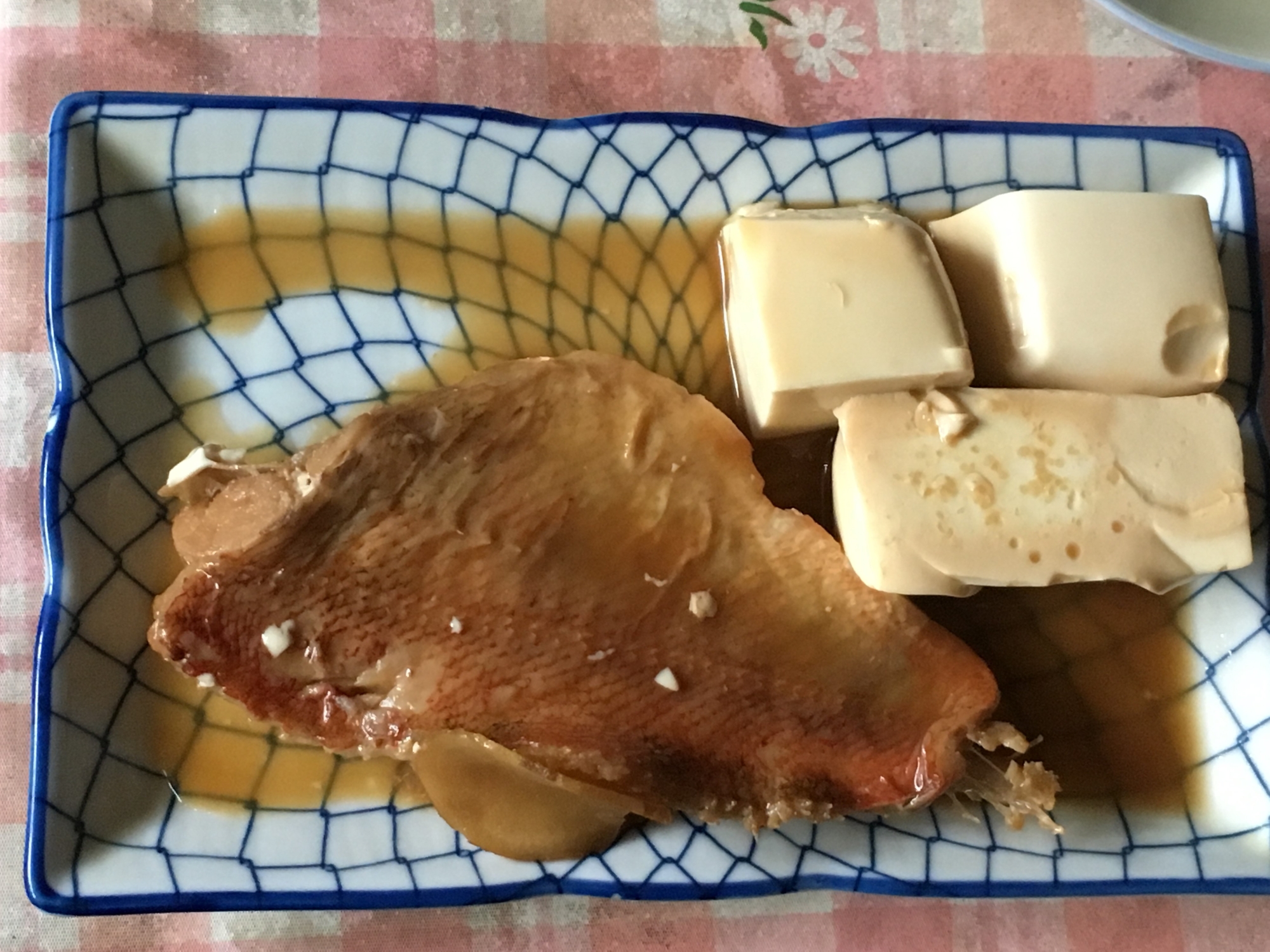 赤魚と絹ごし豆腐の煮付け（低糖質）