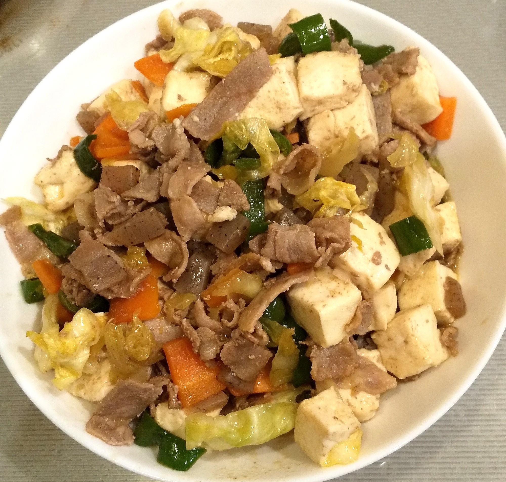 野菜と一緒に♫豆腐チャンプルー