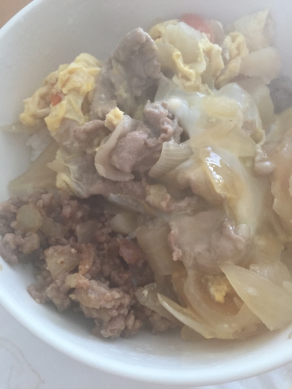 肉じゃがリメイク⇒玉子丼(*^^*)☆