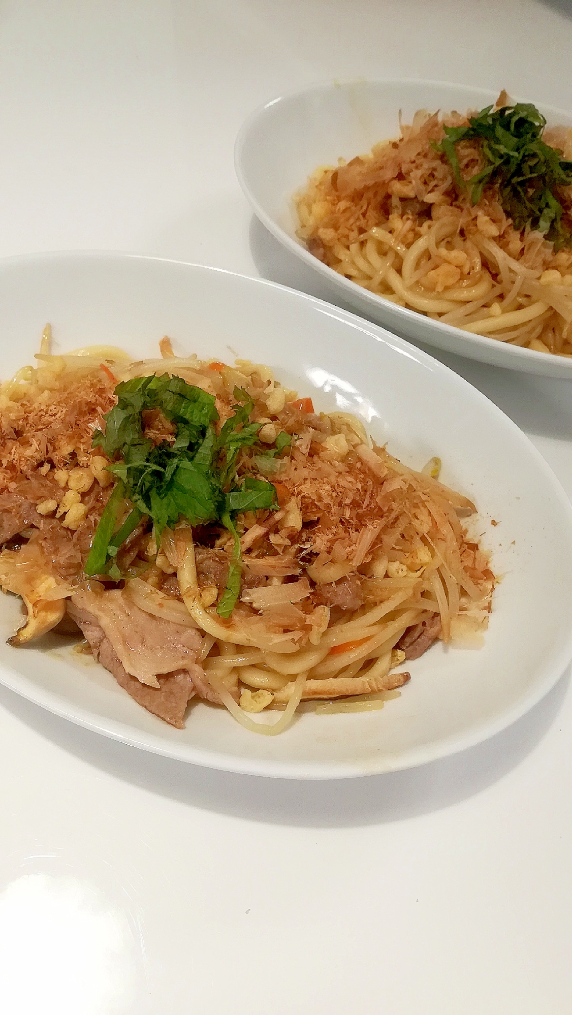 大葉とバターが香る☆焼きうどん☆