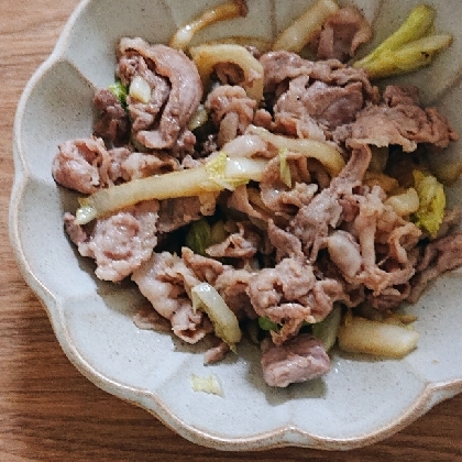 味付けはポン酢！白菜と豚肉のバター炒め