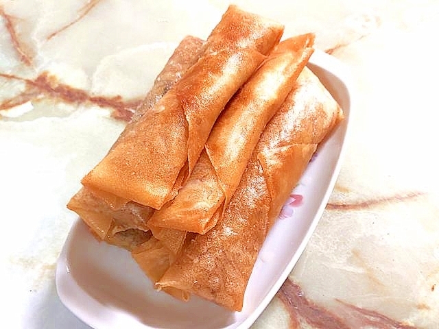レトルトの麻婆春雨で!パリパリの春巻き♪