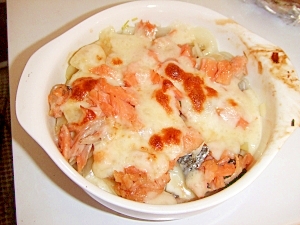 ダイエット中の鮭のチーズ焼き