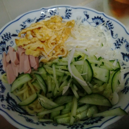 野菜たっぷり！冷やし中華