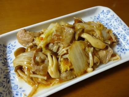 野菜を食べよう♪白菜とキノコのピリ辛あん