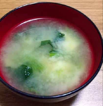 豆腐＆ほうれん草の味噌汁