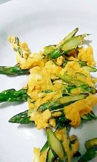 お弁当に♪アスパラガスの炒り卵