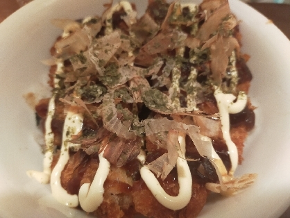 【リメイク】余ったアジフライでお好み焼き風丼☆