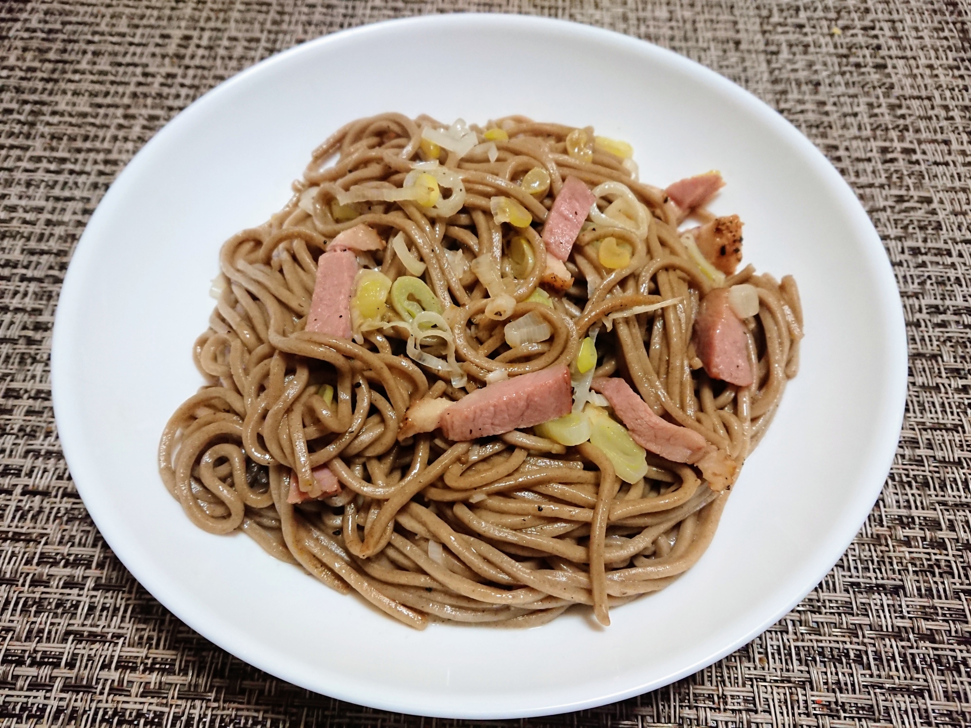 めんつゆで作る☆鴨ねぎ焼き蕎麦