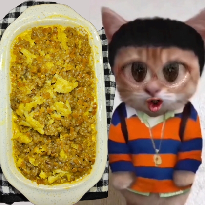 炒めない✿⁠納豆ツナ卵の炒飯風