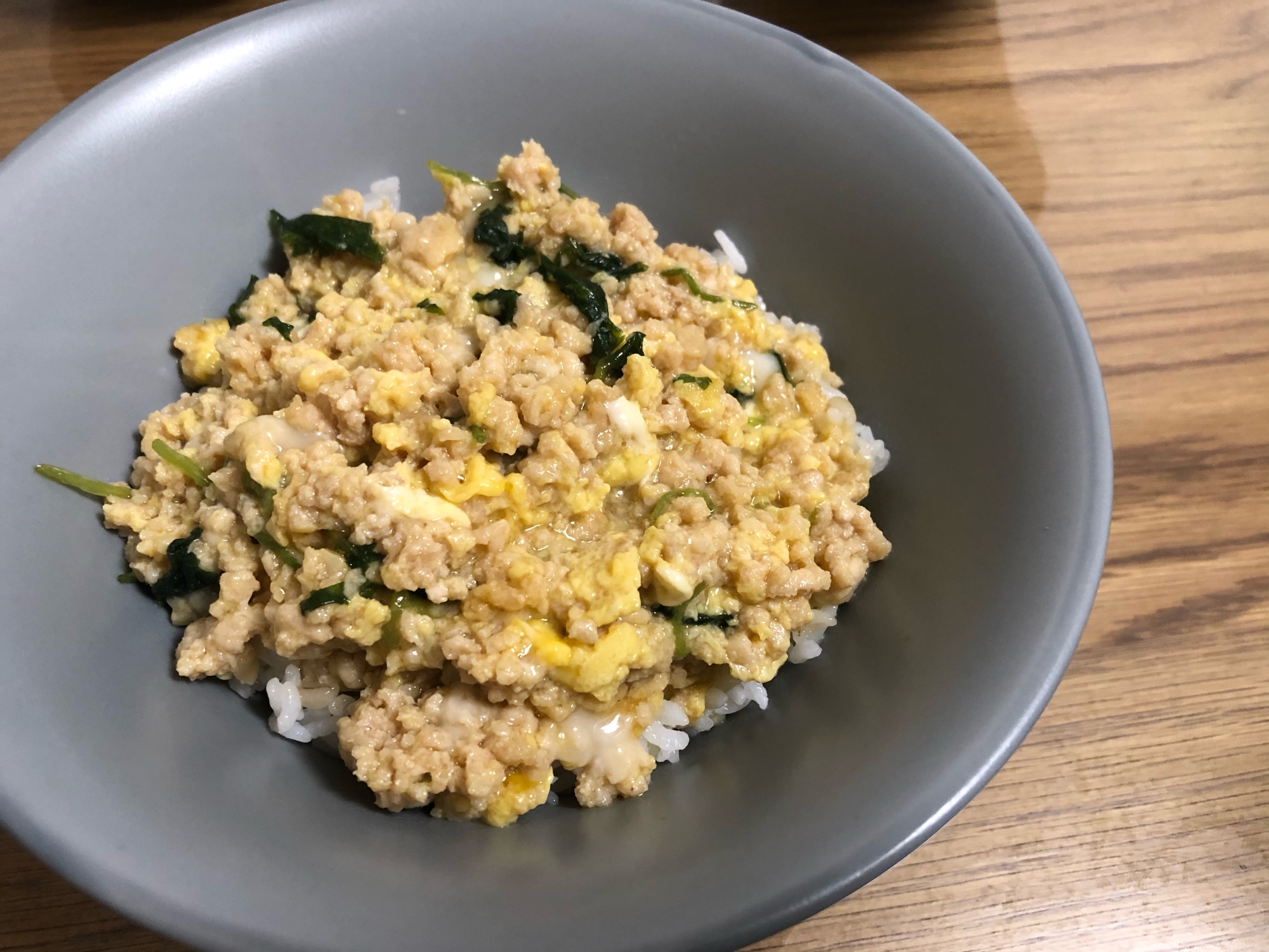 めんつゆで！そぼろ親子丼