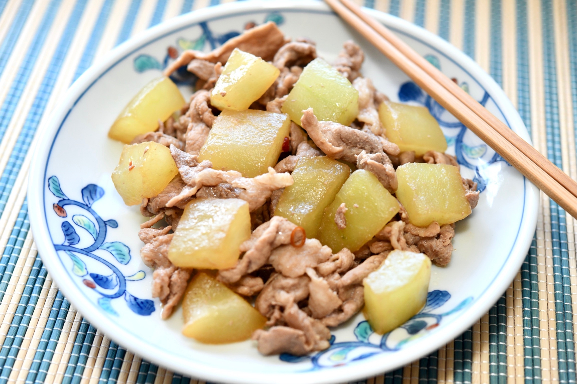 はぐら瓜と豚肉のあっさり炒め